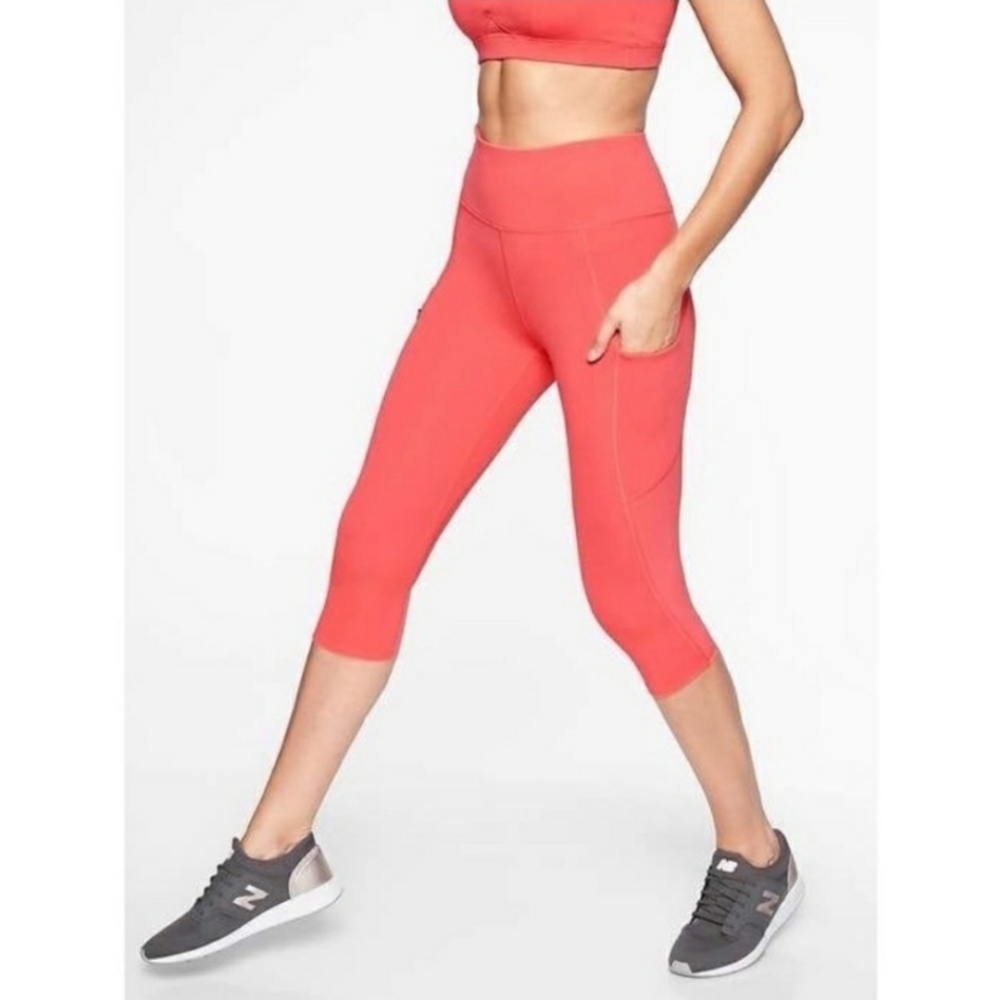 COPY - Athleta Up For Anything Crop Leggings in Geranium Pink
